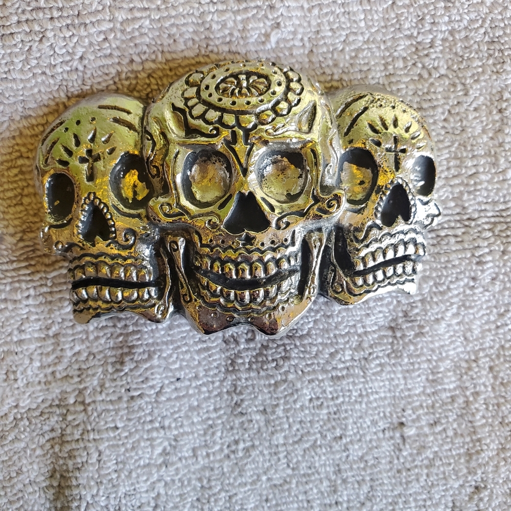 Rock Rebel Sugar Skull Belt Buckle
